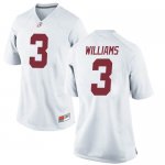 Women's Alabama Crimson Tide #3 Xavier Williams White Replica NCAA College Football Jersey 2403FILT8